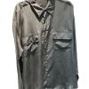 Chemise grise en soie vintage 
