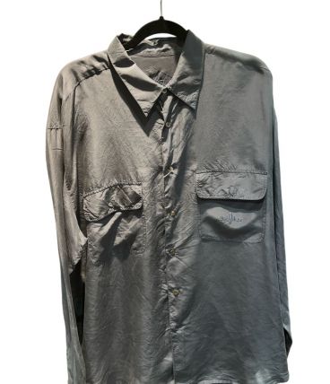Chemise grise en soie vintage 