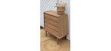 Commode vintage en bois brut 