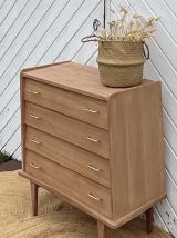 Commode vintage en bois brut 
