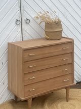 Commode vintage en bois brut 