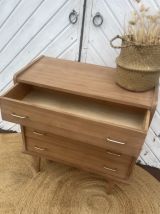 Commode vintage en bois brut 