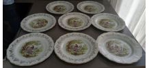 8 assiettes plates porcelaine de Limoges 