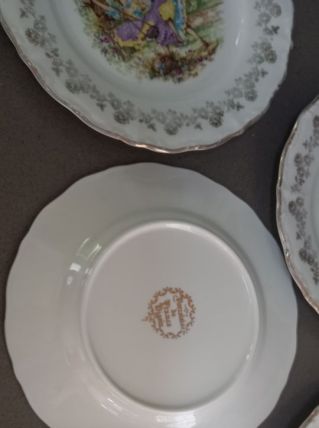 8 assiettes plates porcelaine de Limoges 