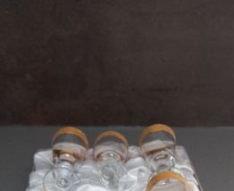 Coffret 5 verres liqueur sur pieds 