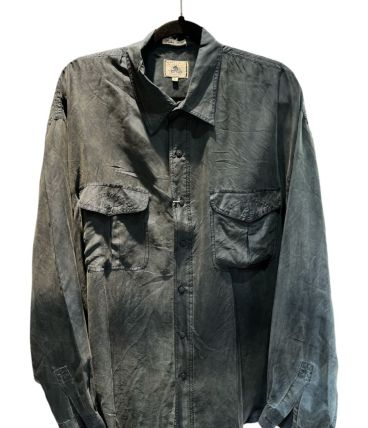 Chemise en soie grise vintage 