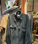 Chemise en soie grise vintage 