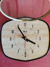 Horloge formica vintage pendule murale silencieuse "Flash"