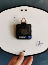Horloge formica vintage pendule murale silencieuse "Flash"