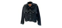 Veste en jean bleu marine 