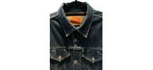 Veste en jean bleu marine 