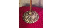 lampe de bureau 1920  bronze laiton  tulipe ancienne mauve, 