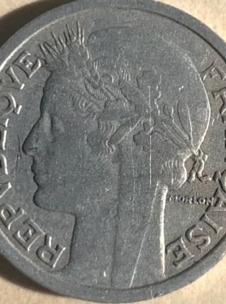 1941 WWII 2 Franc Piece