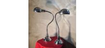  paire lampe  de bureau chrome 1970 grand format tres bon et
