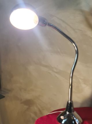  paire lampe  de bureau chrome 1970 grand format tres bon et