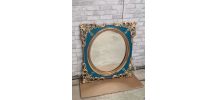 Miroir en bois sculpté doré style Louis XV   h74x64 jolie mi