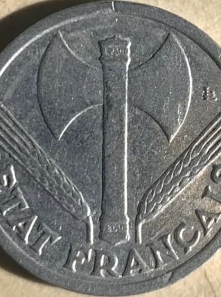 1944 WWII 1 Franc Piece