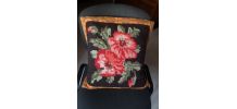 Housse de coussin années 70 en canevas