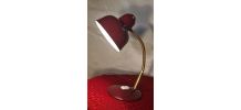 lampe de bureau 1960 a 70  rouge et or 32x22 bon etat