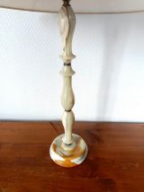Lampe en onyx 62cm vintage 1970