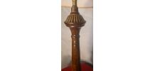 lampe acier peint ecaille de tortue 1930 abat jour  parchemi
