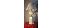 lampe de salon de la maison dauphin 1970 a 80 creme abat jou