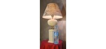 lampe de salon de la maison dauphin 1970 a 80 creme abat jou
