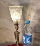 lampe bronze ciselé 19e siècle, 49x12 tres belle  et rare tu