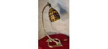 lampe bureau bronze et laiton art nouveau h 45x30 superbe tu