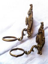 2 porte gobelets  en bronze , vintage