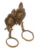 2 porte gobelets  en bronze , vintage
