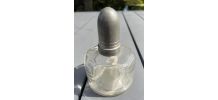 Vintage français : lampe à alcool en verre avec bouchon en é