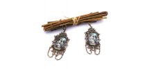 Boucles d'oreilles vintage, rétro, esprit couture,  rétro