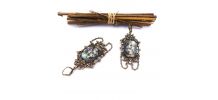 Boucles d'oreilles vintage, rétro, esprit couture,  rétro