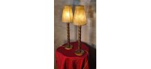 paire de lampe chevet bois scandinave1950 elec ok sans inter
