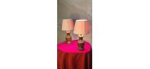 Paire de lampes de chevet de style scandinave en bois 31x16 