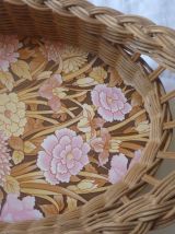 corbeille en osier , vintage