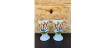 Duo de mazagrans vintage - Elégance florale et charme rétro