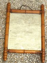 Miroir  "bambou"  vintage