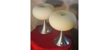  paire Lampe De Table Prisma Champignon 1975, Ufo A Space  3