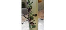 Vase rouleau violettes