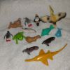 lot miniature animaux marin et d'eau pélican morse requin 