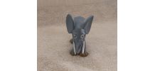miniature figurine animaux éléphant gris plastique