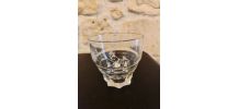 Lot de 8 verres vintage gravés pied étoile 