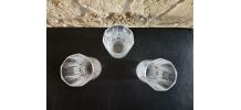 Lot de 3 verres taillés - Style Longchamp, Cristallerie d'Ar
