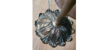 lampe de bureau 1920 bronze massif abat jour laiton , inter 