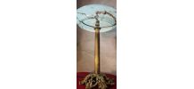 lampe bronze  et laiton art deco  opaline marbré  45x30 av n