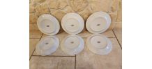 Lot de 6 assiettes plates vintage "Gallery"