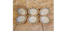 Lot de 6 assiettes creuses vintage - Collection Gallery