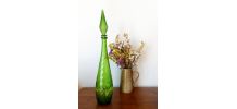 Grande carafe en verre d'Empoli Italie, vintage 